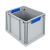Eurobox, NextGen Hängeregisterbox, Griffe blau geschlossen, 400x300x320mm - Karton