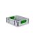 Eurobox, NextGen Color, Griffe grün geschlossen, 400x300x120mm - Karton
