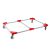 Transportroller VARIABLE - 1200x800 - 1x unterteilt - Gummiräder 4 Lenkrollen Rot - Palette