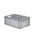 Eurobehälter mit offenen Griffen 64-220 - Palette - grau