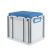 Eurobox, NextGen Seat Box, blau Griffe geschlossen, 43-32 - Einzel