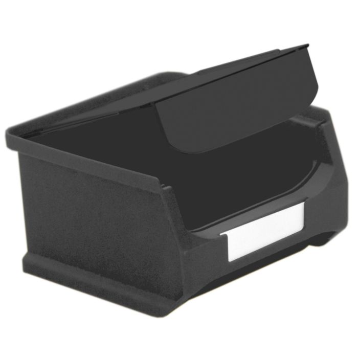 Schwarze Abdeckung auf einer schwarzen Sichtlagerbox 1.0