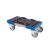 Transportroller metaBOX L - 500x300 - Gummiräder 2 Bremsrollen und 2 Lenkrollen - Blau - Gebinde-Karton