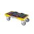 Transportroller metaBOX L - 500x300 - Gummiräder 2 Bremsrollen und 2 Lenkrollen - Gelb - Karton