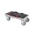 Transportroller metaBOX L - 500x300 - Gummiräder 2 Bremsrollen und 2 Lenkrollen - Grau - Gebinde-Karton