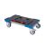 Transportroller metaBOX XL - 600x400 - Gummiräder 2 Bremsrollen und 2 Lenkrollen - Blau - Einzel