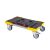Transportroller metaBOX XL - 600x400 - Gummiräder 2 Bremsrollen und 2 Lenkrollen - Gelb - Einzel