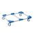 Transportroller VARIABLE - 800x600 - 1x unterteilt - Gummiräder 4 Lenkrollen Blau - Karton