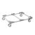 Transportroller VARIABLE - 800x600 - 1x unterteilt - Gummiräder 4 Lenkrollen Grau - Karton