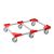 Transportroller VARIABLE - 800x600 - 1x unterteilt - Gummiräder 6 Lenkrollen Rot - Palette