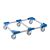 Transportroller VARIABLE - 800x600 - 1x unterteilt - Gummiräder 6 Lenkrollen Blau - Karton