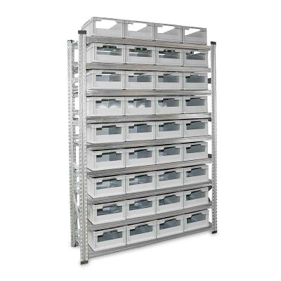 Grundregal Tiefe 400 mit 9 Fachböden für Euroboxen NextGen