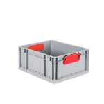 Eurobox, NextGen Color, Griffe rot geschlossen, 400x300x170mm - Karton