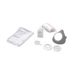 BOX M Mund-Nasen-Maske  - grau - im PE Beutel mit Desinfektionsmittel und Pads