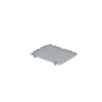 Auflagedeckel Set Eurobox NextGen – 400 x 300, inkl. 4 blaue Schiebeschnappverschlüsse