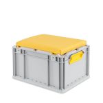 Eurobox, NextGen Seat Box, gelb Griffe geschlossen, 43-22 - Karton