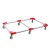 Transportroller VARIABLE - 1200x800 - 1x unterteilt - Gummiräder 6 Lenkrollen Rot - Palette