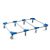 Transportroller VARIABLE - 1200x800 - 2x unterteilt - Gummiräder 8 Lenkrollen Blau - Palette
