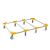 Transportroller VARIABLE - 1200x800 - 2x unterteilt - Gummiräder 8 Lenkrollen Gelb - Palette