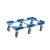 Transportroller VARIABLE - 600x400 - 1x unterteilt - Gummiräder 6 Lenkrollen Blau - Palette