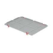 Auflagedeckel Set Eurobox NextGen – 600 x 400, inkl. 4 rote Schiebeschnappverschlüsse