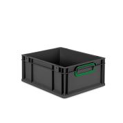 Eurobox NextGen 2.0 Cycle - Griffe geschlossen - Grün - 400 x 300 x 170 mm  - Anthrazit - Einzel