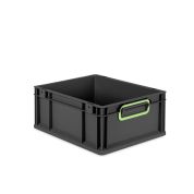 Eurobox NextGen 2.0 Cycle - Griffe geschlossen - Hellgrün - 400 x 300 x 170 mm  - Anthrazit - Einzel