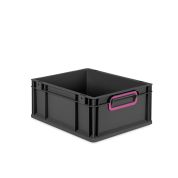 Eurobox NextGen 2.0 Cycle - Griffe geschlossen - Purpur - 400 x 300 x 170 mm  - Anthrazit - Einzel