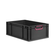 Eurobox NextGen 2.0 Cycle - Griffe geschlossen - Magenta - 600 x 400 x 220 mm  - Anthrazit - Einzel