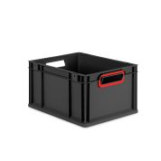 Eurobox NextGen 2.0 Cycle - Griffe offen - Rot - 400 x 300 x 220 mm  - Anthrazit - Einzel