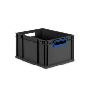 Eurobox NextGen 2.0 Cycle - Griffe offen - Blau - 400 x 300 x 220 mm  - Anthrazit - Einzel