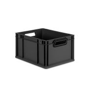 Eurobox NextGen 2.0 Cycle - Griffe offen - Schwarz - 400 x 300 x 220 mm  - Anthrazit - Einzel