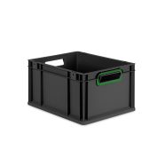Eurobox NextGen 2.0 Cycle - Griffe offen - Grün - 400 x 300 x 220 mm  - Anthrazit - Einzel