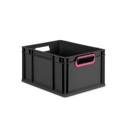 Eurobox NextGen 2.0 Cycle - Griffe offen - Magenta - 400 x 300 x 220 mm  - Anthrazit - Einzel