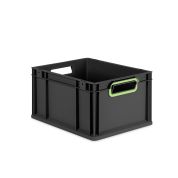 Eurobox NextGen 2.0 Cycle - Griffe offen - Hellgrün - 400 x 300 x 220 mm  - Anthrazit - Einzel