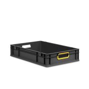 Eurobox NextGen 2.0 Cycle - Griffe offen - Gelb - 600 x 400 x 120 mm  - Anthrazit - Einzel
