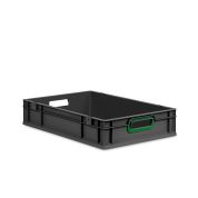 Eurobox NextGen 2.0 Cycle - Griffe offen - Grün - 600 x 400 x 120 mm  - Anthrazit - Einzel