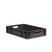 Eurobox NextGen 2.0 Cycle - Griffe offen - Purpur - 600 x 400 x 120 mm  - Anthrazit - Einzel