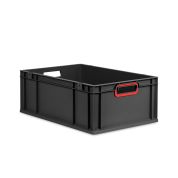 Eurobox NextGen 2.0 Cycle - Griffe offen - Rot - 600 x 400 x 220 mm  - Anthrazit - Einzel
