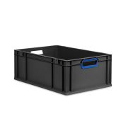 Eurobox NextGen 2.0 Cycle - Griffe offen - Blau - 600 x 400 x 220 mm  - Anthrazit - Einzel