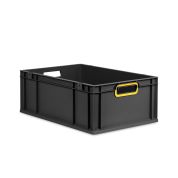 Eurobox NextGen 2.0 Cycle - Griffe offen - Gelb - 600 x 400 x 220 mm  - Anthrazit - Einzel