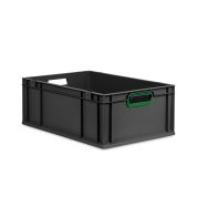 Eurobox NextGen 2.0 Cycle - Griffe offen - Grün - 600 x 400 x 220 mm  - Anthrazit - Einzel