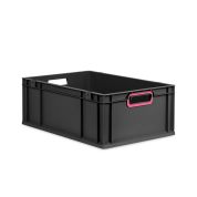 Eurobox NextGen 2.0 Cycle - Griffe offen - Magenta - 600 x 400 x 220 mm  - Anthrazit - Einzel