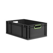Eurobox NextGen 2.0 Cycle - Griffe offen - Hellgrün - 600 x 400 x 220 mm  - Anthrazit - Einzel