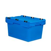 Mehrwegbehälter Conical mit Krokodildeckel 64-349 - Karton - blau