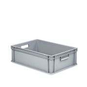 Eurobehälter mit offenen Griffen 64-175 - Palette - grau