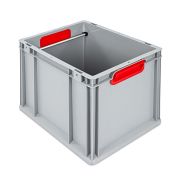 Eurobox, NextGen Hängeregisterbox, Griffe rot geschlossen, 400x300x320mm - Karton