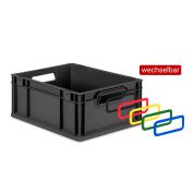 Eurobox NextGen 2.0 Cycle - Griffe geschlossen - Blau - 400 x 300 x 120 mm  - Anthrazit - Karton