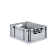 Eurobox NextGen 2.0 - Griffe offen - Schwarz - 400 x 300 x 170 mm - Palette