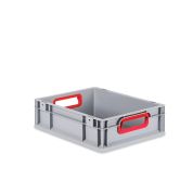 Eurobox, NextGen Color, Griffe rot offen, 400x300x120mm - Palette